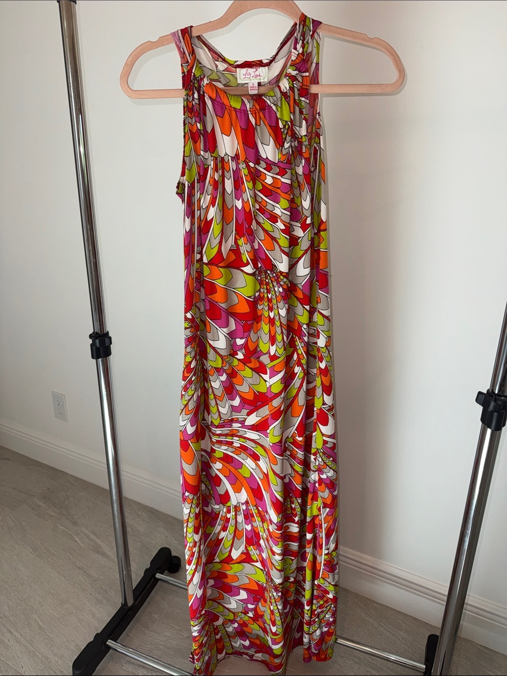Colorful Retro Print Maxi Dress